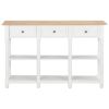 Console Table White 47.2"x11.8"x29.9" MDF