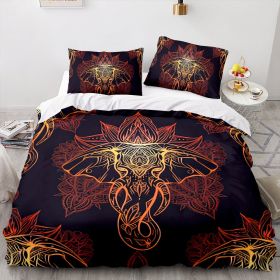 Elephant Series Three-piece Quilt Cover (Option: Style12-140x210cm)