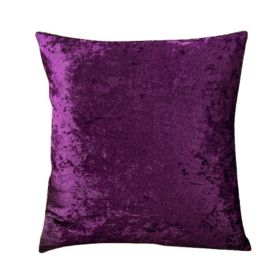 Ice Velvet Pillow Cushion Bedroom (Option: Deep purple-Pillow case-45x45cm)