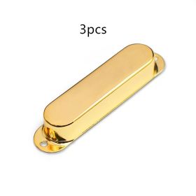Electric Guitar Single Coil Pickup Brass Cap Closed (Option: Gold-3PCS)