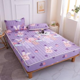 Cotton Covered Anti Slip Cartoon Bedspread (Option: Penguin Rabbit-150x200cm)