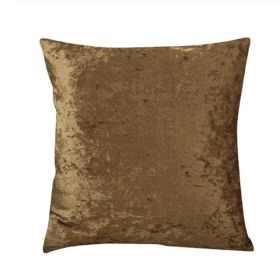 Ice Velvet Pillow Cushion Bedroom (Option: Dark yellow-Pillow case-50x50cm)