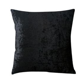 Ice Velvet Pillow Cushion Bedroom (Option: Black-Pillow case-50x50cm)