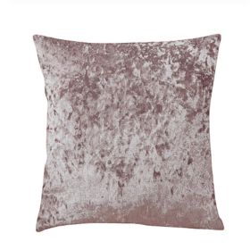 Ice Velvet Pillow Cushion Bedroom (Option: Dark pink-Pillow case-50x50cm)