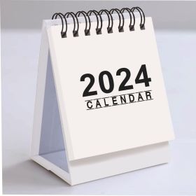 Creative Simple English Desktop Ornament Calendar (Option: White-2024Year)