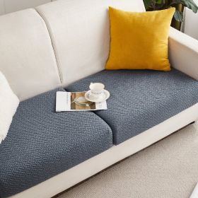 Knitted Elastic Sofa Cover Cushion All-season Universal (Option: Metal grey-Plus XL)