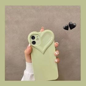 All-inclusive Soft Fairy Heart Mobile Phone Shell (Option: Green-IPhone14)