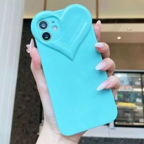 All-inclusive Soft Fairy Heart Mobile Phone Shell (Option: Blue-IPhone14)