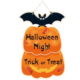 Halloween Holiday Party Decoration Supplies Layout Props (Option: Door Hanging Batwing Style)