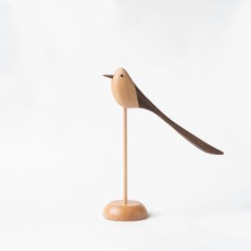 Office Solid Wood Bird Decorations (Option: S)