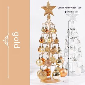 Christmas Fashion Simple Iron Desktop Decorations (Option: Bronze Gold)