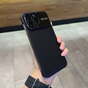 Phone Case Large Window Heat Dissipation Net Frameless (Option: Black-IPhone14ProMax)
