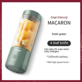 Household Portable Juicer Charging Electric (Option: Fresh Green)