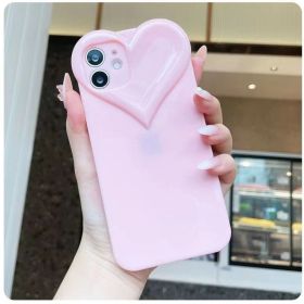 All-inclusive Soft Fairy Heart Mobile Phone Shell (Option: Pink-IPhone14Promax)