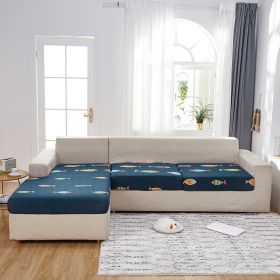Milk Silk Printed Sofa Seat Cover Stretch Sofa Cushion Cover (Option: Colorful Fish-Imperial Concubine Style)