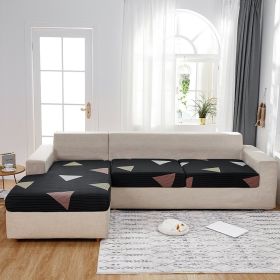 Milk Silk Printed Sofa Seat Cover Stretch Sofa Cushion Cover (Option: Triangle-Imperial Concubine Style)